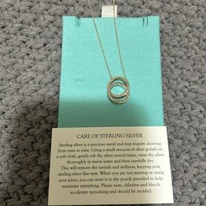 Tiffany & Co. Sterling 925 silver interlocking necklace.
